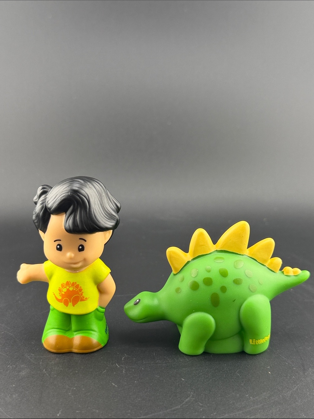 Fisher-Price little people Koby and his Correct Dino Stegosaurus Figure HTF